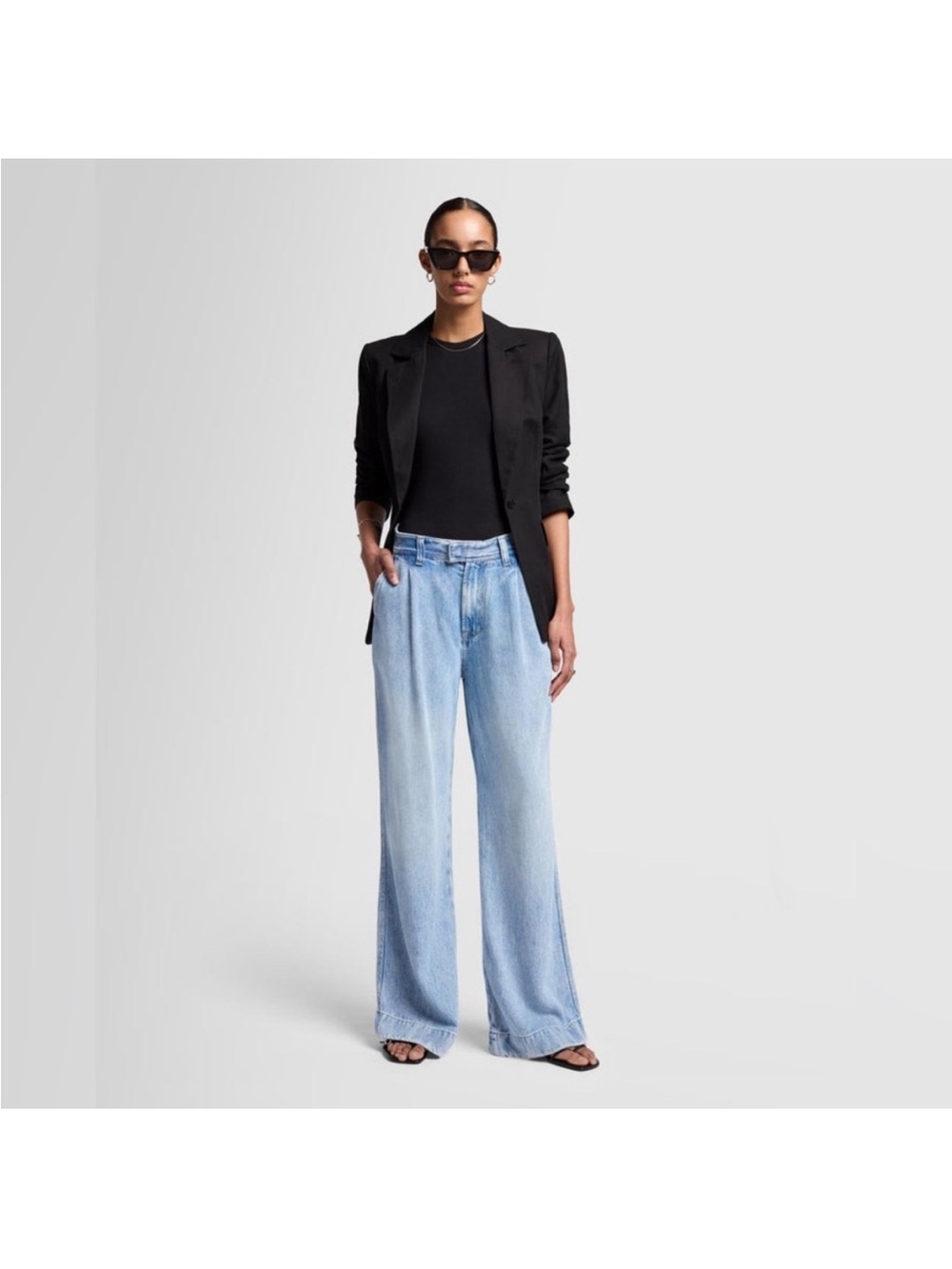 7 For All Mankind Pleated Trouser Abyss